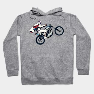 Biker Racing On Hoodie